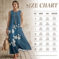 thumbnail image 7 of Xixirimido Cherry Blossom Blue Print Maxi Dress for Women Crewneck Sleeveless Dresses A-line Casual Flowy Summer Beach Long Sundresses with Pockets Vacation Wear, 4X-Large, 7 of 7