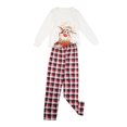 thumbnail image 3 of Ensemble de Pyjamas Assortis pour la Famille, Hauts à Manches Longues Col Rond + Pantalons Longs, Vêtements pour Chien, 3 of 9