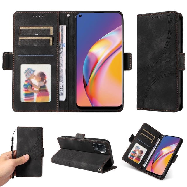 Funda GANGXUN para OPPO Reno 5 Lite con diseño acolchado elegante, cuero PU, protección total y ajuste preciso