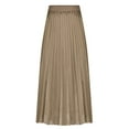 thumbnail image 5 of Homenesgenics Long Skirts Women's Plain Satin Pleated Skirt Large Versatile Skirt Gifts for Women, 5 of 6
