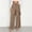 (Fashion 228)Khaki, variant on Women's Wrap Overlay Wide Leg Pants Asymmetric Waist Casual Trousers with Tie Detail Fashion Loose Bottoms