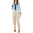 thumbnail image 2 of INSPIRE CHIC Women's Split V Neck Pleated Front Contrast Color Blouse Top XL Blue, 2 of 5