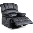 thumbnail image 7 of Large Manual Recliner Chair, Soft Fabric Push Back Recliner with Overstuffed Armrest and Backrest, Living Room Single Sofa Recliners, 7 of 7