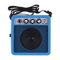 thumbnail image 2 of BIMZUC 5W Mini Portable Guitar Amplifier Combo, Blue, Dual Power 9V Battery or DC Adapter, 1/4" & 3.5mm Inputs, Overdrive & Tone Control for Electric Acoustic Guitar, 5 inches / 12.7 cm Length, 2 of 5