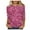 Pink, variant on Ladies Tshirts Ladies Casual Crew Neck Carnival Sequin Effect 3/4 Length Sleeve T Shirts Top Shirt Women Pink M