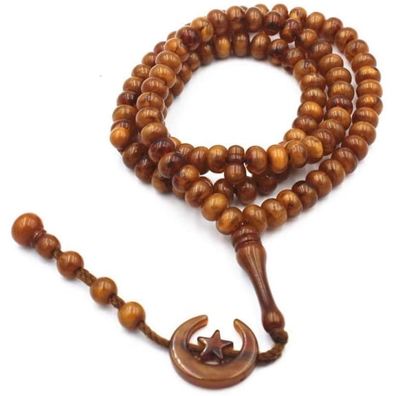 WYJ 99 Muslim Prayer Beads, Islamic Prayer Beads, Arabic Bracelets, Eid al-Fitr Gifts for Women Men, 2 Colors-0614