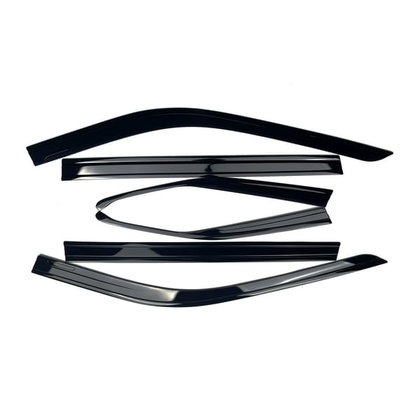 6 PCS Black Rain Guards Fit for 2020-2023 Toyota Highlander Side Windows Wind Deflectors Vent Rain Visors
