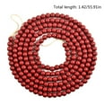 thumbnail image 3 of YAZHPA Ornativity Wooden Christmas Garland Decorations - Rustic Wood Beaded Christmas Tree Decorations Garland Bead Strand Xmas Holiday Decor (Cranberry Red)1.42m/55.91in, 3 of 9