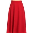 thumbnail image 6 of Women's Flared Lightweight Elastic Midi A-line Skirt, 6 of 7