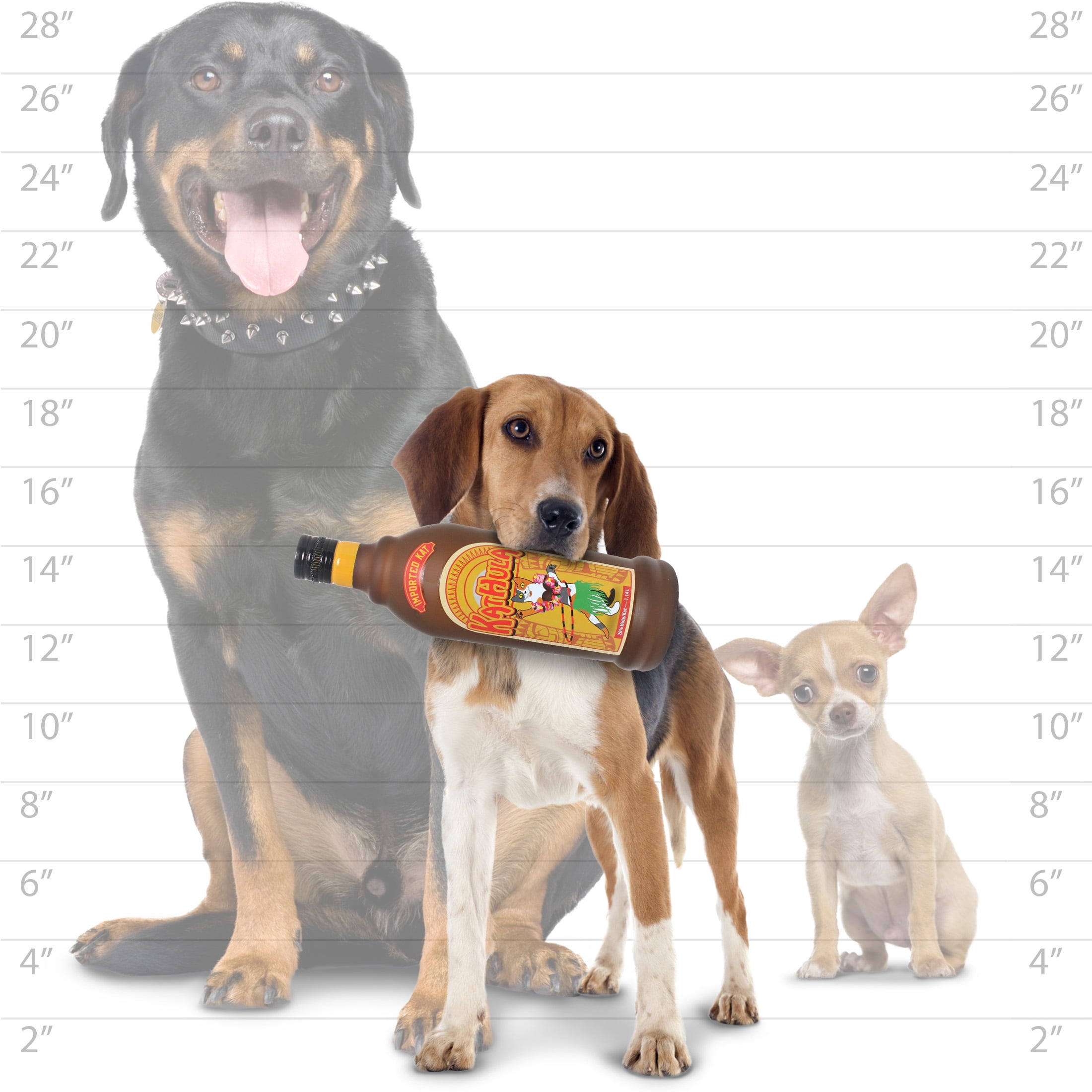 Silly Squeaker Liquor Bottle KatHula Durable Squeaky Vinyl 2-Pack Dog Toy