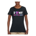 thumbnail image 2 of I Love My Boyfriend Tie Dye Pop Culture Womens Graphic T-Shirt, Black, Small, 2 of 3