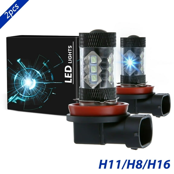 For 2019 2020 Ford Ranger LED Fog Light Bulbs Replacement 8000K Blue Lamp 2pcs