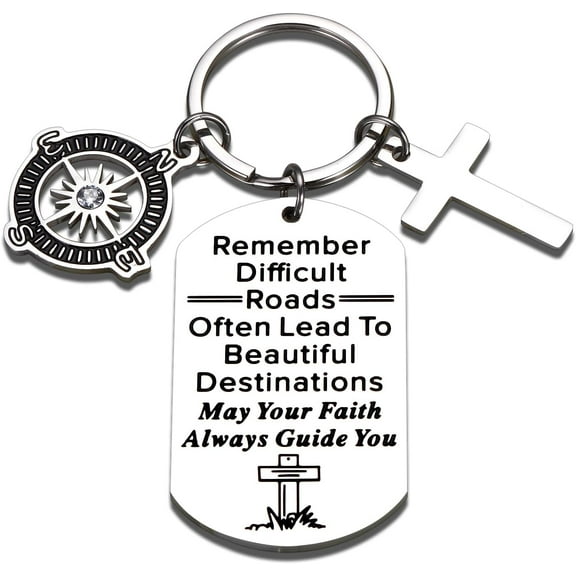 Religious Gifts of Christ Inspirational Keychain for Christian Women, Men, Faith Based Gifts Religious Bible Bookmarks for Women, First Communion Graduation Gifts