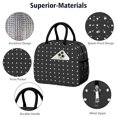 thumbnail image 4 of Insulated Lunch Bag for Women, Floral Print Oxford Fabric Lunch Box, Leakproof Thermal Cooler Tote for Work, School & Picnic, Vintage Dot Print, 4 of 5