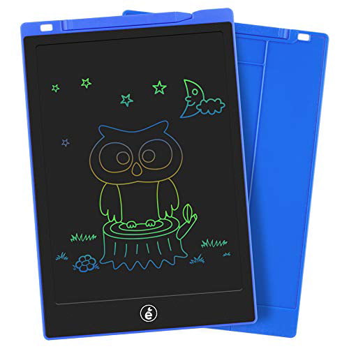 Come with Pen Plastic Electronic LCD Doodle Board Gind LCD Writing Tablet Phone Shape Toddlers Studying Writing for Kids Drawing Blue 