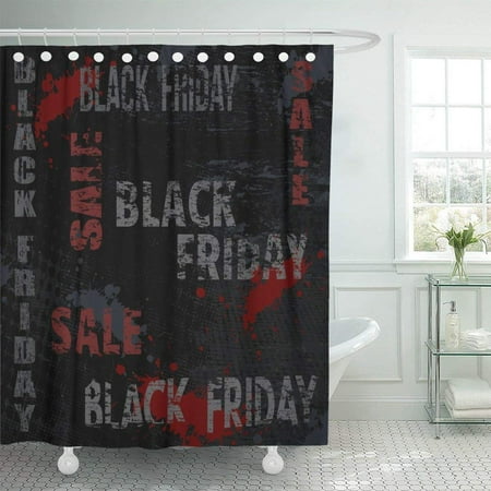Artjia Red Abstract Black Friday Sale Typographic Design With