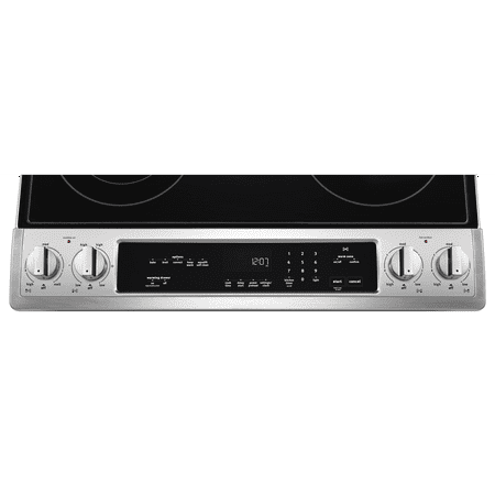 Maytag - 6.4 Cu. Ft. Self-Cleaning Fingerprint Resistant Slide-In electric Convection Range - Stainless steel