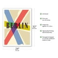 thumbnail image 2 of Berlin Germany - Vintage Travel Poster by Richard Blank c.1953 - Bamboo Fine Art 290gsm Paper Print (Unframed) 24x32in, 2 of 4