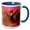 Blue/White, variant on 3drose, Ruby Topaz Hummingbird, 15oz Two-tone Black Mug