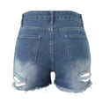 thumbnail image 7 of JAKANYQ Womens Demi Pants Denim Shorts High Waisted Summer Casual Shorts Simple Stretchy, 7 of 7