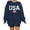 Navy, variant on DondPO Hoodies for Women Oversized USA Sweatshirt Women's Long Sleeve Casual Pullover Sweatshirt for Women Oversized Sweatshirt for Women Multi-color L