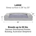 thumbnail image 5 of FurHaven Pet Products Faux Fur & Velvet Pillow Sofa Pet Bed for Dogs & Cats - Smoke Gray, Large, 5 of 8