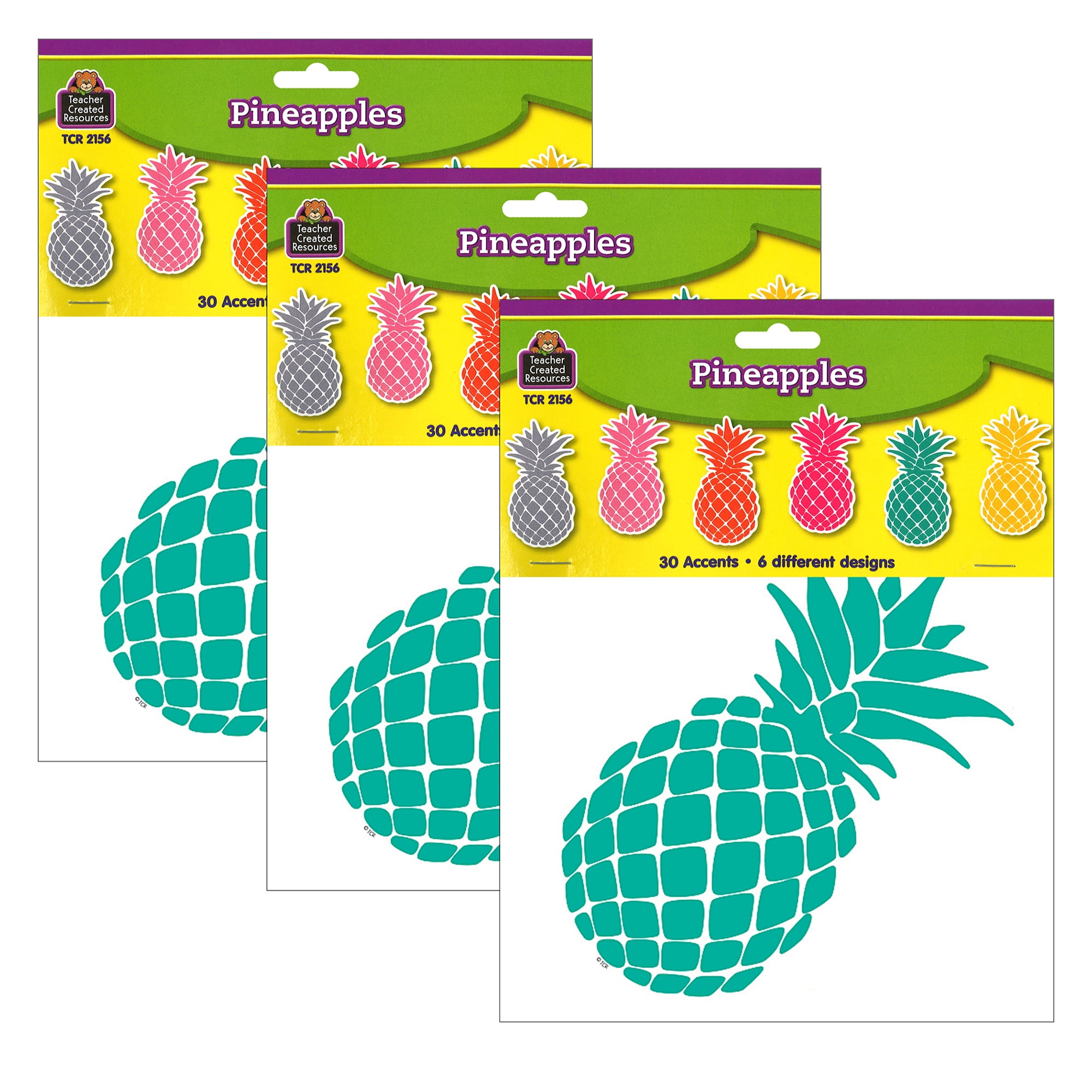 2156 Teacher Created Resources Tropical Punch Pineapples Accents 