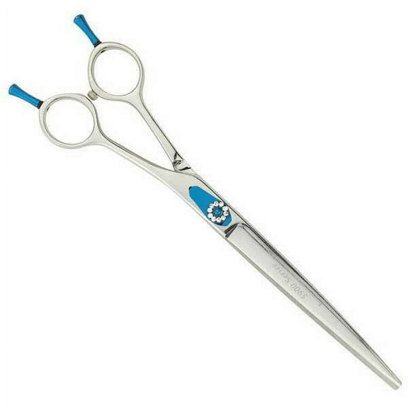 Professional Grooming Shears 5900 Series Diamond Rhinestone Curved Scissors 8"