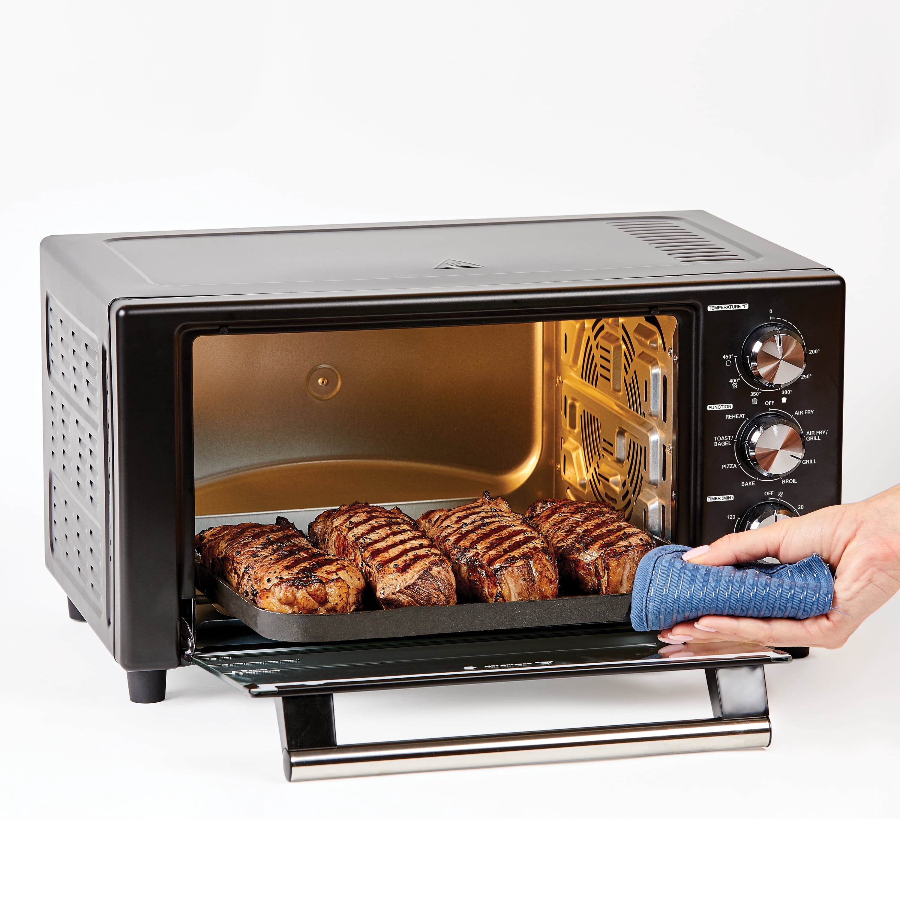 PowerXL Air Fryer Grill Plus, Toaster Oven, Black, 1500 Watts
