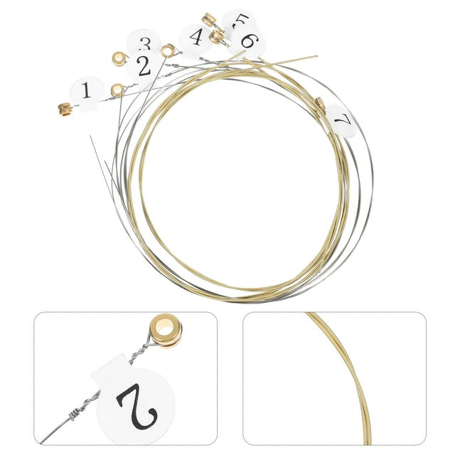 AURARMLET Ensemble de 7 Cordes Métalliques pour Instrument de Musique Lyre Couleurs Assorties