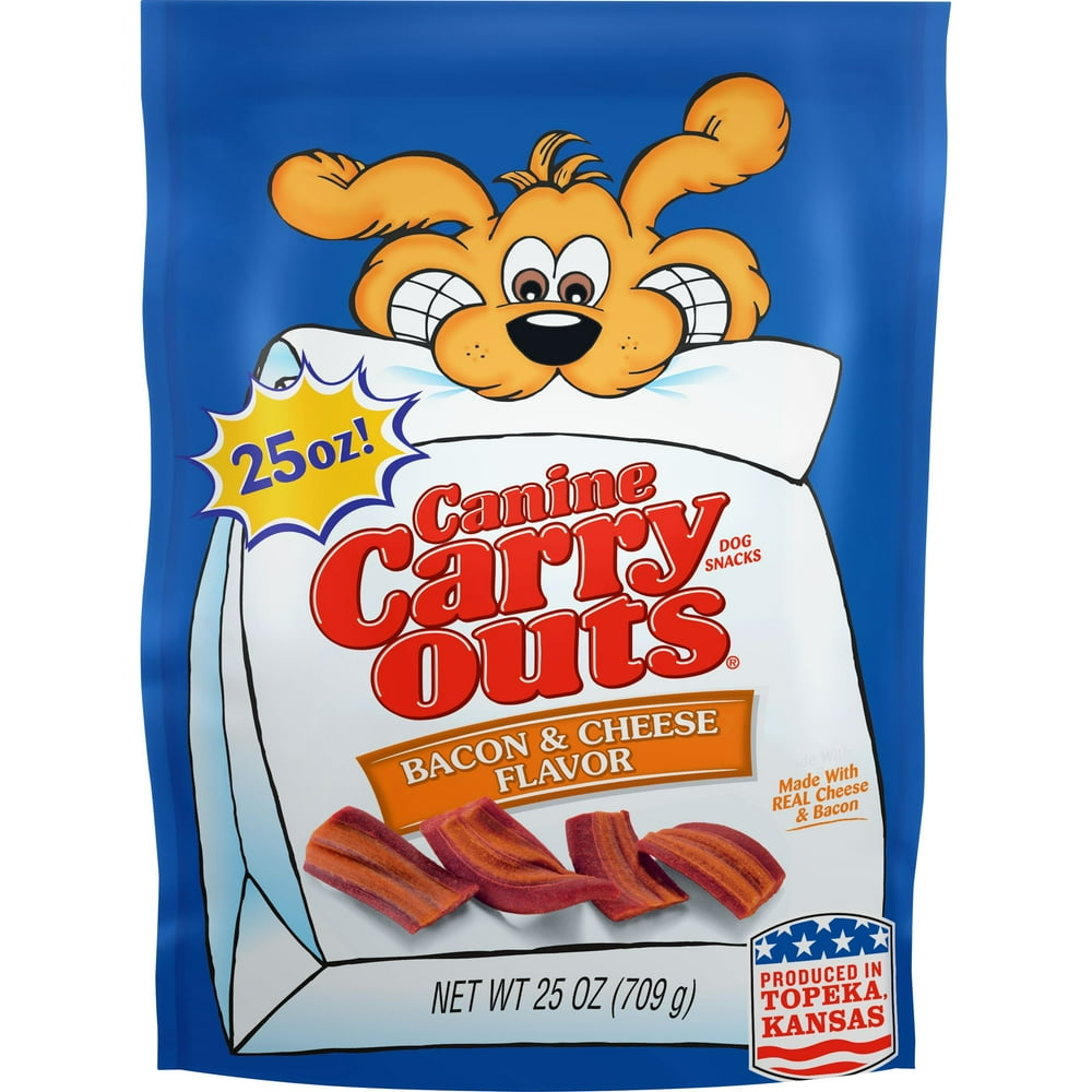 Canine Carry Outs Bacon & Cheese Flavor Dog Snacks, 25Ounce Bag