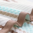 thumbnail image 2 of Pidada 100% Cotton Striped Pattern Hand Towels for Bathroom Set of 4 (Green and Brown), 2 of 8