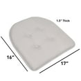 thumbnail image 7 of U-Shaped Memory Foam No Slip Back 17 x 16 Chair Pad 6 Pack Light Gray, 7 of 7