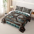 thumbnail image 3 of Erosebridal Rustic Texas Stars Twin Quilt Set,Vintage Wood Western Twin Coverlet Set For Boys,2-Piece, 3 of 7