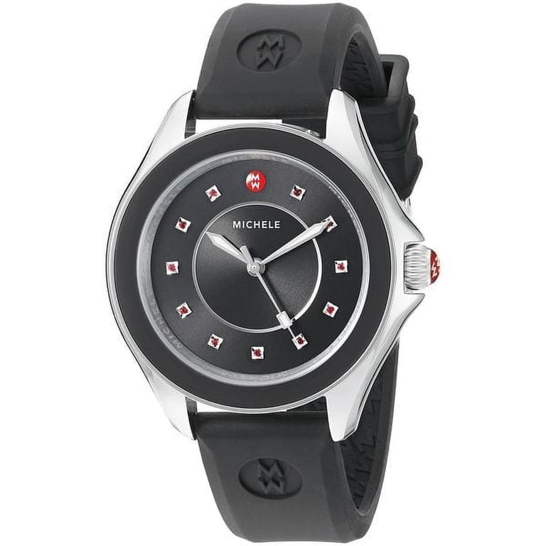 Michele Women’s 40mm Watch (grey silicone band) Michele Cape Women main image 3
