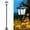 67'' Solar Lamp Post Light, variant on Solar Post Cap Lights Flickering Flame Outdoor Waterproof Black 2-Pack 4x4