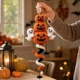 thumbnail image 3 of Crochet Spiral Ornament DIY Kit, Halloween Pumpkin Ghost Hanging Craft, 5.90 in Seasonal Door and Wall Decor Project for Adults, 3 of 3