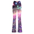 thumbnail image 5 of Womens Pants Flared Pants Solid Color Tight Fitting Hip Shaping Yoga Pants, 5 of 5