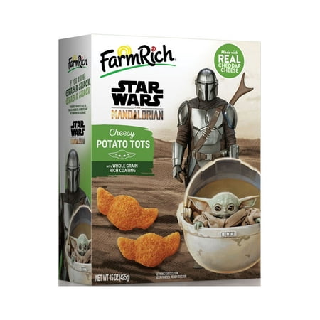 Farm Rich Star Wars Mandalorian Cheesy Potato Tots, Kid Friendly, Frozen, 15 oz