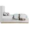 thumbnail image 4 of Meridian Furniture Flynn Cream Linen Textured Fabric Twin Bed, 4 of 10