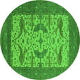 thumbnail image 1 of Ahgly Company Indoor Round Oriental Green Industrial Area Rugs, 8' Round, 1 of 4