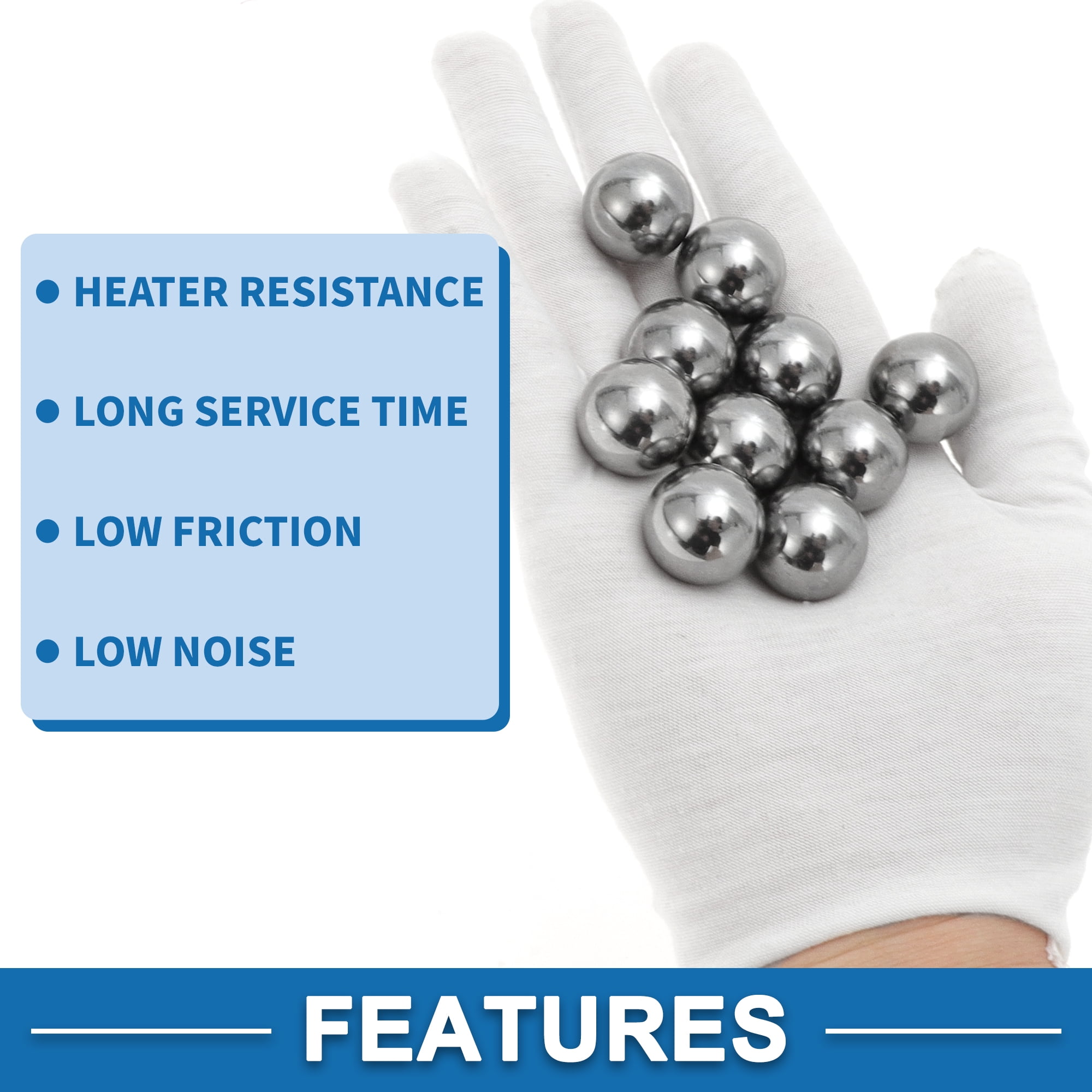 Unique Bargains 21.4mm Bearing Ball Bearing Steel G100 Precision Ball Silver Tone 10 Pcs