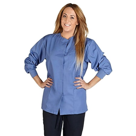 

Women s Warm Up Medical Scrub Jacket (Ceil Blue Small)