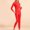 Red, variant on Thermal Underwear Top And Leggings Set For Women Winter Casual Comfortable Fitted Warm And Thick Velvet Silk Collar Neck Seamless Gelatin Style Home Clothes Beige L