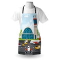 thumbnail image 4 of Airport Apron, Cartoon Design Infographic with Airfield Elements Aerodrome Tower Planes and Cars, Unisex Kitchen Bib with Adjustable Neck for Cooking Gardening, Adult Size, Multicolor, by Ambesonne, 4 of 4