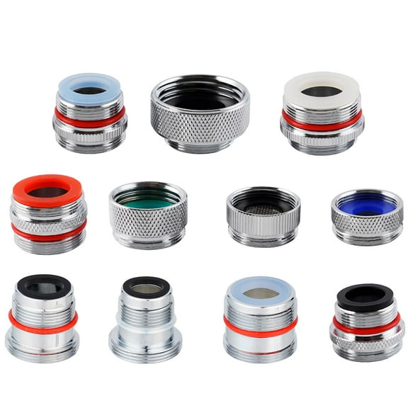 Open Box 11pcs Faucet Adapter Kit, Brass Faucet Aerator Adapter Set Male Female Sink