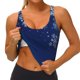 thumbnail image 3 of Fotbe Christmas Blue Sujetador Deportivo Largo sin Aros para Mujer con Almohadillas y Soporte Medio, Transpirable y Absorbente, Camiseta Tipo Chaleco o Tank Top-Medium, 3 of 8