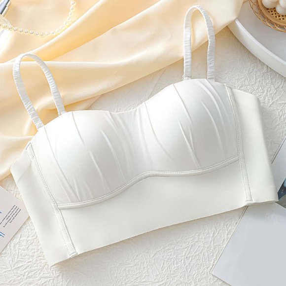 HUITKMM Cotton Bra Thin Padded Bra with Removable Padding Seamless Full Coverage Bras for Women Adjustable Underwire Lingerie Solid Color