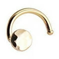 thumbnail image 5 of Nose Stud Screw Shaped, Nostril Corkscrew Piercing for Women Men Handmade 3mm Left Side, 18 GA Hammered Gold Filled, 5 of 9