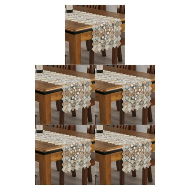 Mantel Hueco Transpirable Advancent Para Cena Elegante y Cómoda Café Claro 40*120cm